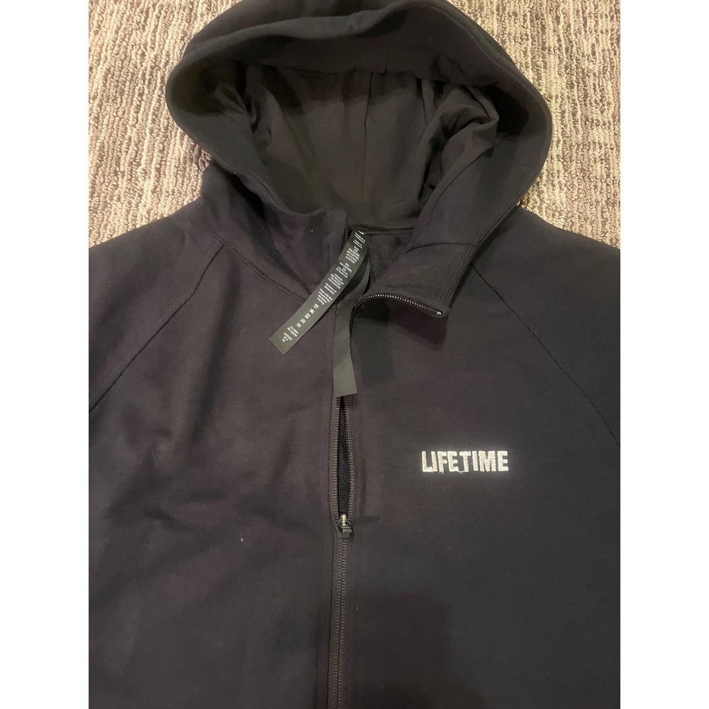 Lululemon City Sweat Full Zip Hoodie Black Lifetime Logo XL LM3CBZS